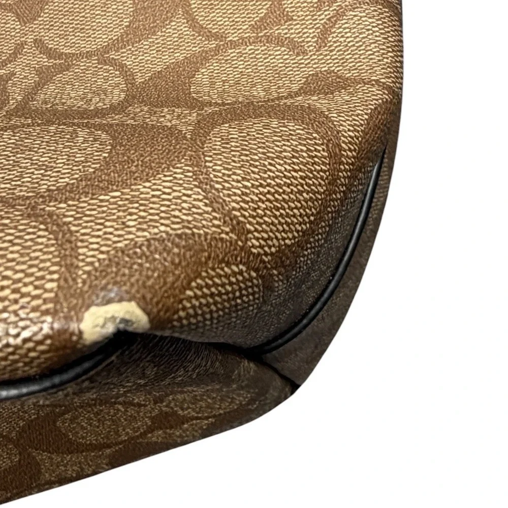 Coach Varsity City Tote F38405 Striped Monogram Leather